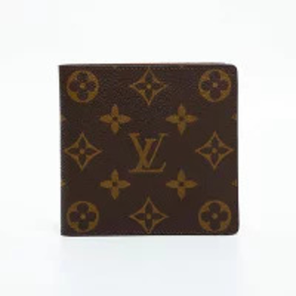 Louis Vuitton Monogram Portefeuille Marco Bi fold Wallet Brown